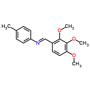 Benzenamine,4-methyl-n-[(2,3,4-trimethoxyphenyl)methylene]- Structure,386758-63-0Structure