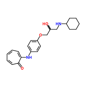 2-[[4-[3-(Cyclohexylamino)-2-hydroxypropoxy]phenyl ]amino]-2,4,6-cycloheptatrien-1-one Structure,38768-00-2Structure