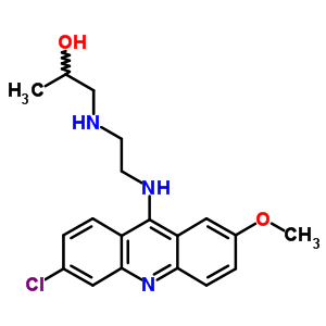 1-[2-[(6-Chloro-2-methoxy-acridin-9-yl)amino]ethylamino]propan-2-ol Structure,38919-48-1Structure