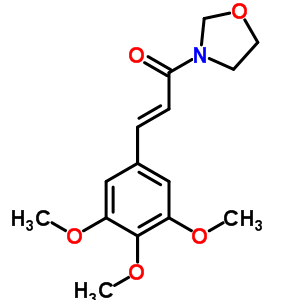 3-[1-Oxo-3-(3,4,5-trimethoxyphenyl)-2-propenyl ]tetrahydrooxazole Structure,38943-53-2Structure