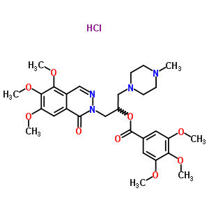 [1-(4-Methylpiperazin-1-yl)-3-(5,6,7-trimethoxy-1-oxo-phthalazin-2-yl) propan-2-yl ] 3,4,5-trimethoxybenzoate hydrochloride Structure,38952-87-3Structure