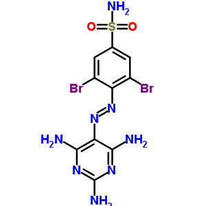 3,5-Dibromo-4-(2,4,6-triaminopyrimidin-5-yl)diazenyl-benzenesulfonamide Structure,39150-43-1Structure