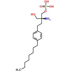 (2S)-2-amino-2-(hydroxymethyl)-4-(4-octylphenyl)butyl dihydrogen phosphate Structure,402616-26-6Structure