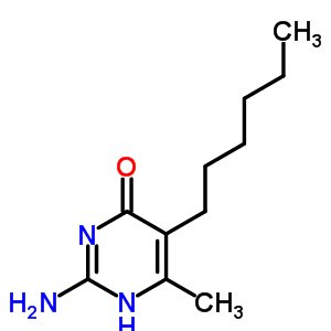 2-Amino-5-hexyl-6-methylpyrimidin-4-ol Structure,4038-54-4Structure