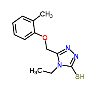 4-Ethyl-5-[(2-methylphenoxy)methyl]-4H-1,2,4-triazole-3-thiol Structure,403990-81-8Structure