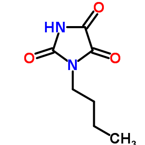 1-Butylimidazolidine-2,4,5-trione Structure,40408-40-0Structure