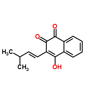 1,4-Naphthoquinone, 2-hydroxy-3-(3-methyl-1-butenyl)- Structure,4042-39-1Structure