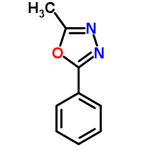 1,3,4-Oxadiazole, 2-methyl-5-phenyl- Structure,4046-03-1Structure