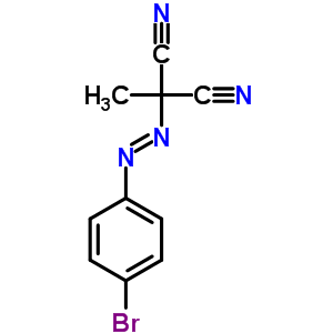 Propanedinitrile,2-[2-(4-bromophenyl)diazenyl]-2-methyl- Structure,40620-39-1Structure