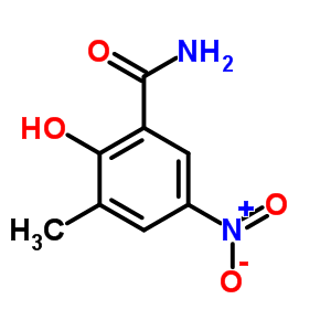 2-Hydroxy-3-methyl-5-nitro-benzoic acid amide Structure,40912-86-5Structure