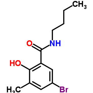 5-Bromo-n-butyl-2-hydroxy-3-methylbenzamide Structure,40912-89-8Structure