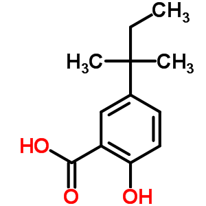 2-Hydroxy-5-(2-methylbutan-2-yl)benzoic acid Structure,40946-44-9Structure