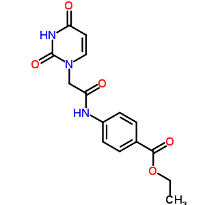 Ethyl 4-[[2-(2,4-dioxopyrimidin-1-yl)acetyl]amino]benzoate Structure,4113-91-1Structure