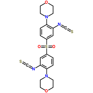 4-[2-Isothiocyanato-4-(3-isothiocyanato-4-morpholin-4-yl-phenyl)sulfonyl-phenyl]morpholine Structure,41310-94-5Structure