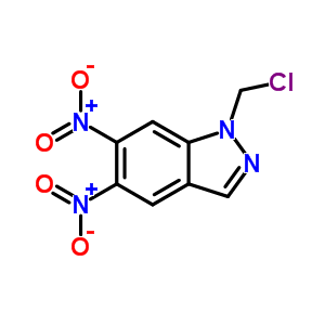 1-(Chloromethyl)-5,6-dinitro-indazole Structure,41852-21-5Structure