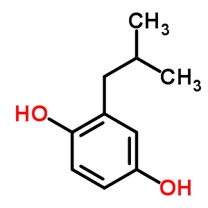 1,4-Benzenediol,2-(2-methylpropyl)- Structure,4197-78-8Structure