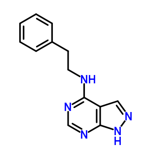 1H-pyrazolo[3,4-d]pyrimidin-4-amine,n-(2-phenylethyl)-, hydrochloride (1:1) Structure,42204-29-5Structure