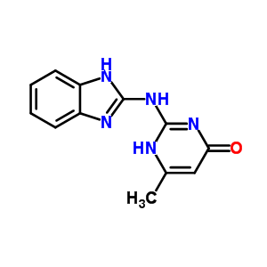 2-(1H-benzimidazol-2-ylamino)-6-methyl-4(3h)-pyrimidinone Structure,42389-40-2Structure