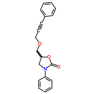 2-Oxazolidinone,3-phenyl-5-[[(3-phenyl-2-propyn-1-yl)oxy]methyl]- Structure,42468-58-6Structure