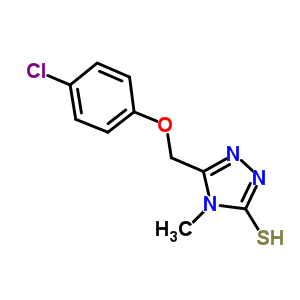 5-[(4-Chlorophenoxy)methyl]-4-methyl-4H-1,2,4-triazole-3-thiol Structure,424798-45-8Structure