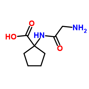 1-((Aminoacetyl)amino)cyclopentanecarboxylic acid Structure,42558-81-6Structure