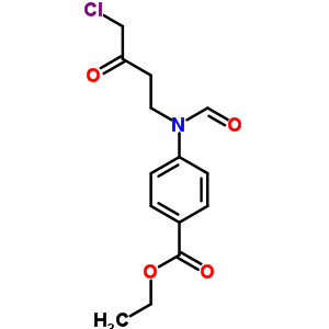 Benzoic acid,4-[(4-chloro-3-oxobutyl)formylamino]-, ethyl ester Structure,4261-02-3Structure