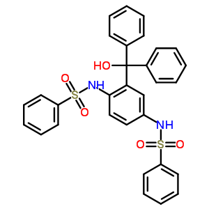 N-[4-(benzenesulfonamido)-2-(hydroxy-diphenyl-methyl)phenyl]benzenesulfonamide Structure,42976-10-3Structure