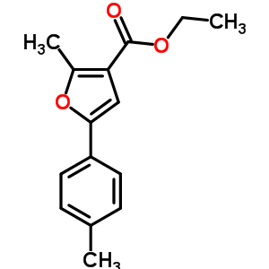 Ethyl 2-methyl-5-(4-methylphenyl)-3-furoate Structure,4302-54-9Structure