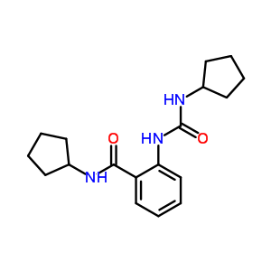 Benzamide,n-cyclopentyl-2-[[(cyclopentylamino)carbonyl]amino]- Structure,43121-73-9Structure