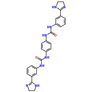 1-[3-(4,5-Dihydro-1h-imidazol-2-yl)phenyl]-3-[4-[[3-(4,5-dihydro-1h-imidazol-2-yl)phenyl]carbamoylamino]phenyl]urea Structure,4315-43-9Structure