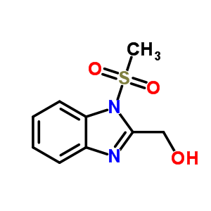 (1-Methylsulfonylbenzoimidazol-2-yl)methanol Structure,43215-15-2Structure