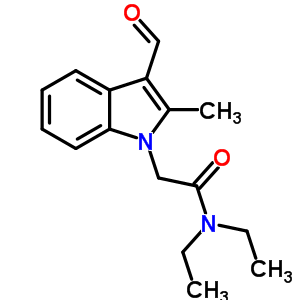 N,n-diethyl-2-(3-formyl-2-methyl-indol-1-yl)-acetamide Structure,436087-08-0Structure