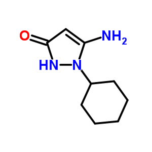 5-Amino-1-cyclohexyl-1,2-dihydro-3H-pyrazol-3-one Structure,436088-86-7Structure