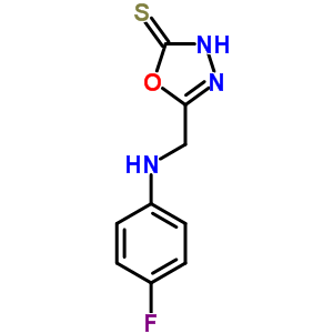 5-[(4-Fluoro-phenylamino)-methyl]-[1,3,4]oxadiazole-2-thiol Structure,436095-85-1Structure