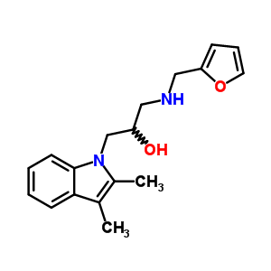 1-(2,3-Dimethyl-indol-1-yl)-3-[(furan-2-ylmethyl)-amino]-propan-2-ol Structure,436099-61-5Structure