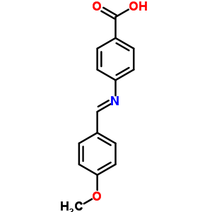 Benzoicacid, 4-[[(4-methoxyphenyl)methylene]amino]- Structure,4380-38-5Structure