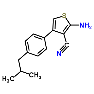 2-Amino-4-(4-isobutylphenyl)thiophene-3-carbonitrile Structure,438218-65-6Structure