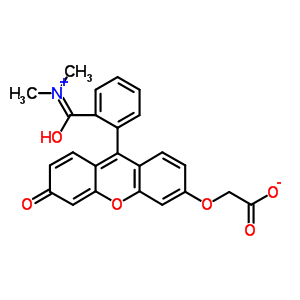 [(9-{2-[(Dimethyliminio)(hydroxy)methyl]phenyl}-3-oxo-3h-xanthen-6-yl)oxy]acetate Structure,442151-50-0Structure