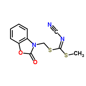 Cyano-carbonimidodithioic acid methyl (2-oxo-3(2h)-benzoxazolyl)methyl ester Structure,444791-13-3Structure