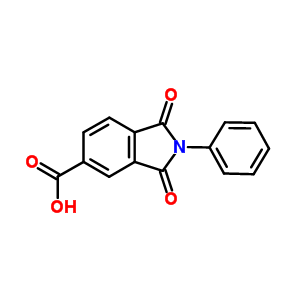 1,3-Dioxo-2-phenylisoindoline-5-carboxylic acid Structure,4649-27-8Structure