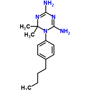 5-N-(p-n-butylphenyl)-2,4-diamino-6,6-dimethyl-1,6-dihydro-1,3,5-triazine Structure,4653-73-0Structure