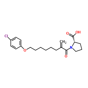 8-(4-Chlorophenoxy)-2-methylene-octanoic acid l-prolinamide Structure,468095-77-4Structure