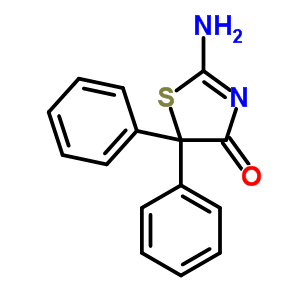 4(5H)-thiazolone,2-amino-5,5-diphenyl- Structure,4694-95-5Structure