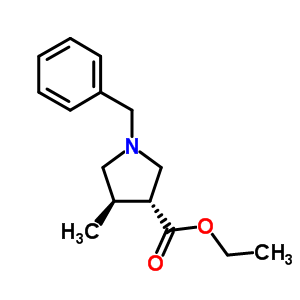 Trans-1-benzyl-4-methylpyrrolidine-3-carboxylic acidethylester Structure,473914-76-0Structure