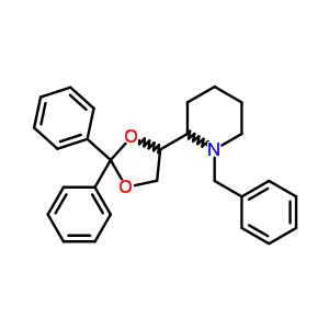 Piperidine,2-(2,2-diphenyl-1,3-dioxolan-4-yl)-1-(phenylmethyl)-, hydrochloride,[s-(r*,r*)]- (9ci) Structure,4771-19-1Structure