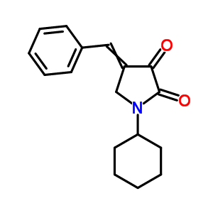 2,3-Pyrrolidinedione,1-cyclohexyl-4-(phenylmethylene)- Structure,4805-31-6Structure