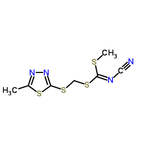 Methyl [(5-methyl-1,3,4-thiadiazol-2-yl)sulfanyl]methyl cyanocarbonodithioimidate Structure,494763-19-8Structure