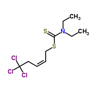 Carbamic acid,diethyldithio-, 5,5,5-trichloro-2-pentenyl ester (7ci,8ci) Structure,4950-34-9Structure