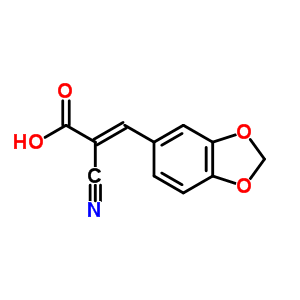 3-(1,3-Benzodioxol-5-yl)-2-cyanoacrylic acid Structure,49711-55-9Structure