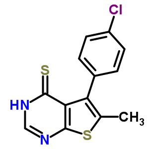 5-(4-Chlorophenyl)-6-methylthieno[2,3-d]pyrimidine-4(3h)-thione Structure,500198-74-3Structure